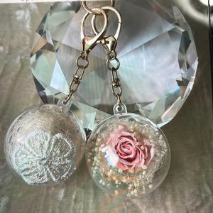 Hawaii Handcrafted Pink Rose Keychain